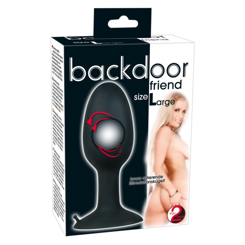 Backdoor Friend - Plug Anale in Silicone, Nero,...