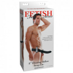 Fetish Fantasy Vibrating Hollow 8 - Strap On con Vibrazione, Dildo Realistico, Richiede Batterie