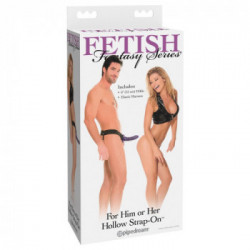 Fetish Fantasy For Him or Her Hollow - Strap On con Dildo Realistico, Viola, 15 cm, Ø 3,5 cm