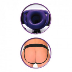 Fetish Fantasy For Him or Her Hollow - Strap On con Dildo Realistico, Viola, 15 cm, Ø 3,5 cm
