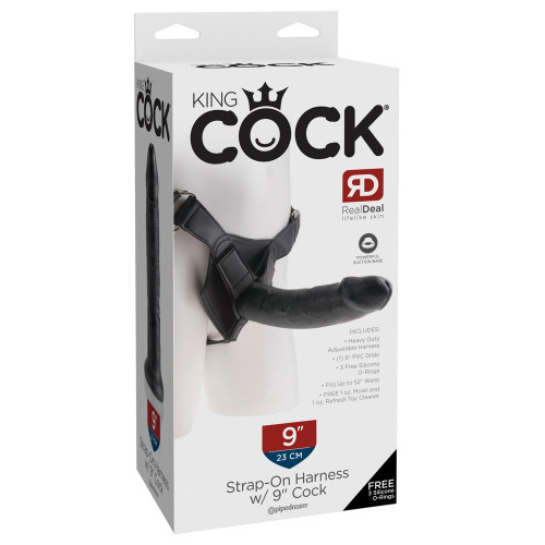 King Cock Strap 9 Dark - Strap On con Dildo...