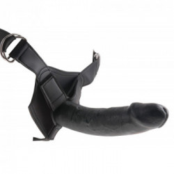 King Cock Strap 9 Dark - Strap On con Dildo Realistico, Colore Scuro