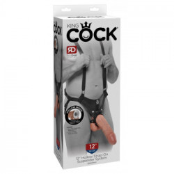 King Cock Hollow 12 Suspender - Strap On con Dildo Realistico