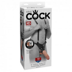 King Cock - Strap On con Dildo Realistico, Silicone Simil Pelle, Rosa