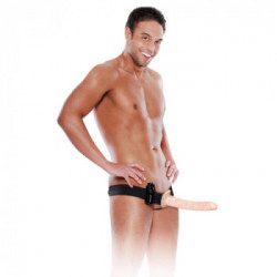 Fetish Fantasy Series Vibrating Hollow 10 - Strap On con Vibrazione, Dildo Realistico, Richiede Batterie