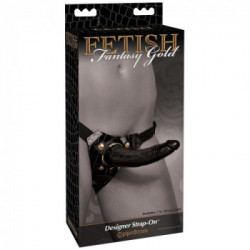 Fetish Fantasy Gold Designer - Strap On con Dildo Realistico, 19 cm, Ø 4,5 cm