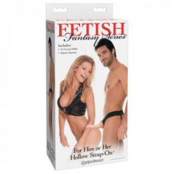 Fetish Fantasy For Him or Her Hollow - Strap On con Dildo Realistico, 15 cm, Ø 3,5 cm