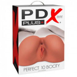 PDX Plus Perfect 10 Booty - Masturbatore a Torso, Carnagione Scura