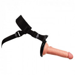 King Cock Elite - Strap On con Dildo Realistico, con Cinghie, Silicone Simil Pelle, Rosa, Lungo 17 CM