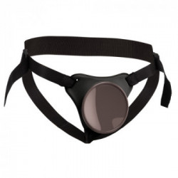 King Cock Elite - Strap On con Dildo Realistico, Silicone, Rosa, Testicoli Oscillanti Neri, Lungo 22 cm