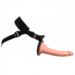 King Cock Elite Ultimate Vibrating Silicone Body Dock Kit - Strap On con Vibrazione, Dildo Realistico, Impermeabile,