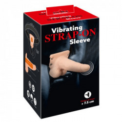 You2Toys Vibrating Sleeve - Strap On con Vibrazione, Dildo Realistico, Ricaricabile
