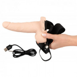 You2Toys Vibrating Sleeve - Strap On con Vibrazione, Dildo Realistico, Ricaricabile