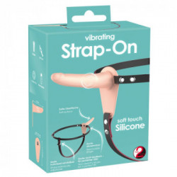 You2Toys Vibrating Strap - Strap On con Vibrazione, Dildo Realistico, Ricaricabile