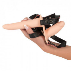 You2Toys Vibrating Double Strap - Strap On con Vibrazione, Dildo Realistico Doppio, Ricaricabile