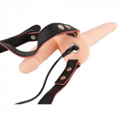 You2Toys Vibrating Double Strap - Strap On con Vibrazione, Dildo Realistico Doppio, Ricaricabile