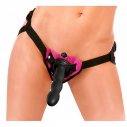 Fetish Fantasy Series - Strap On con Dildo Removibile, con Vibrobullet, Lungo, Nero, 18,4 CM