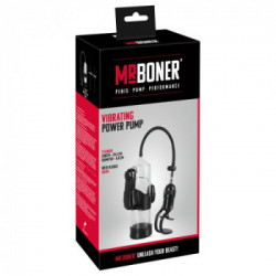 Mister Boner - Pompa per il Pene con Vibrazione, Trasparente, Vibrobullet, Lungo, 24 CM