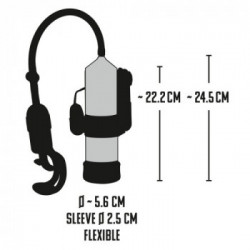 Mister Boner - Pompa per il Pene con Vibrazione, Trasparente, Vibrobullet, Lungo, 24 CM
