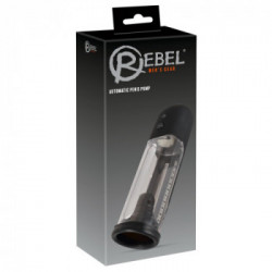 Rebel - Pompa per il Pene Automatica, Silicone, Cilindro Trasparente, Stimolante, Lungo, 24 cm