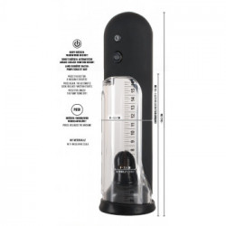 Rebel - Pompa per il Pene Automatica, Silicone, Cilindro Trasparente, Stimolante, Lungo, 24 cm