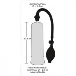 Bang Bang - Pompa per il Pene, Valvola di Sicurezza, Trasparente, Potenziante, Lunga 20.2 CM