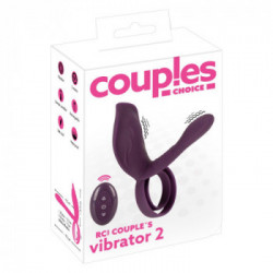 Couples Choice - Vibratore per Coppie, Remote Control, Usb Charger Incluso, Anello Pene e Testicoli, Viola