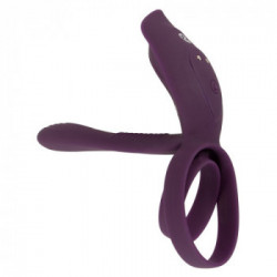 Couples Choice - Vibratore per Coppie, Remote Control, Usb Charger Incluso, Anello Pene e Testicoli, Viola