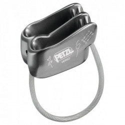 Petzl D019AA00 VERSO Grigio - Assicuratore-discensore compatto e leggero per un utilizzo con uno o due capi di corda