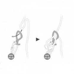 Petzl D005BA01 PIRANA CLUB Nero - Discensore con sistema frenante modulabile per il torrentismo