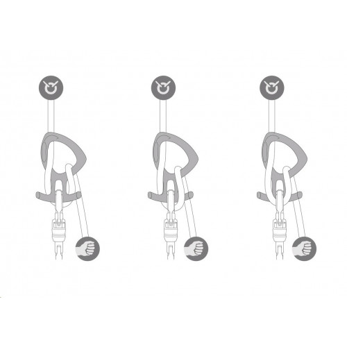 Petzl D005BA01 PIRANA CLUB Nero - Discensore...