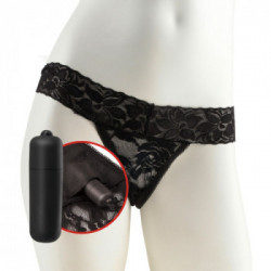 Fetish Fantasy Series - Slip con Vibratore, con Vibrobullet, Pizzo Nero, Batterie incluse