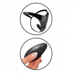 Fetish Fantasy Series - Slip con Vibratore,Perizoma, Nero, Remote Control, Ricarica Usb