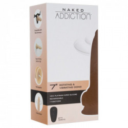Naked Addiction - Vibratore Realistico, Remote Control, Silicone, Ricaricabile, Color Vaniglia