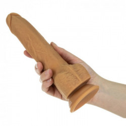 Naked Addiction - Vibratore Realistico, Remote Control, Color Caramello, Silicone, Lungo 22 cm
