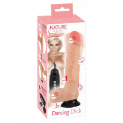 Nature Skin - Vibratore Realistico, Con Testicoli, Lungo, Rosa, Remote Control