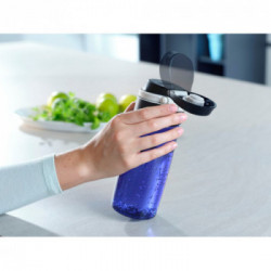 LEIFHEIT 03265 borraccia 550 ml Bicicletta, Uso quotidiano, Fitness, Sport Nero, Blu Polipropilene (PP), Silicone, Tritan