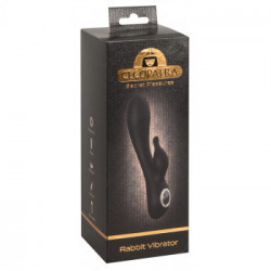 Cleopatra - Vibratore Punto G, Rabbit, Nero, Silicone, Ricaricabile, Lungo