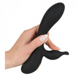 Cleopatra - Vibratore Punto G, Rabbit, Nero, Silicone, Ricaricabile, Lungo