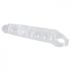 Crystal Skin Penis Sleeve - Guaina Fallica con Anello per Testicoli, Trasparente