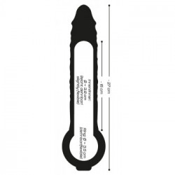 Crystal Skin Penis Sleeve - Guaina Fallica con Anello per Testicoli, Trasparente