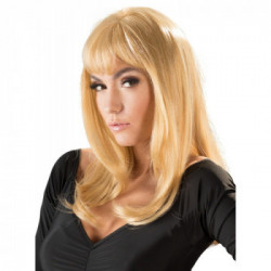 Cottelli Collection Long Blonde Wig - Parrucca Bionda, Capelli Lunghi con Frangia