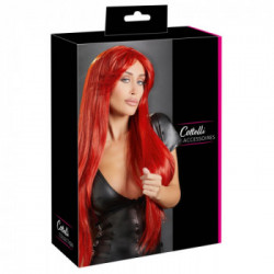 Cottelli Collection Long Straight Red Wig - Parrucca Rossa, Capelli Lunghi e Lisci con Frangia