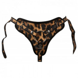 Exellent Power Leopard Frenzy String Leo - Perizoma Regolabile, Leopardato, Taglia S-L