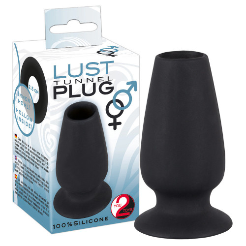 You2Toys - Plug Anale con Tappo, Nero, Silicone,