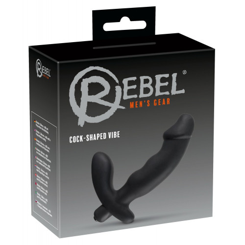 Rebel- Vibratore Anale, Silicone, Nero, con...