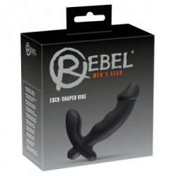 Rebel- Vibratore Anale, Silicone, Nero, con Batterie, Stimolante
