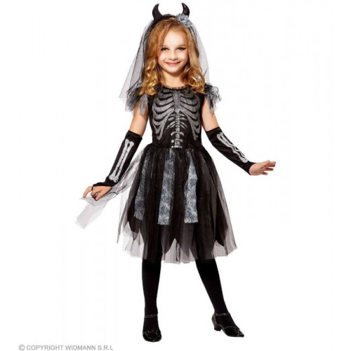 COSTUME SKELEDEV BRIDE (vestito, guanti senza...