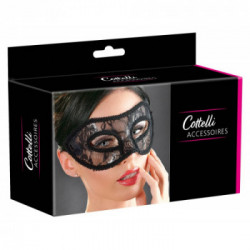 Cottelli Accessoires - Mascherina, copri Occhi, Pizzo Fine, Nera