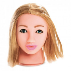 Pipedream Extreme Toyz Fuck My Face - Masturbatore a Forma di Testa, Senza Vibrazione, Carnagione Chiara, Capelli Biondi